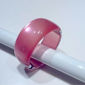 Pink and silver tone bracelet